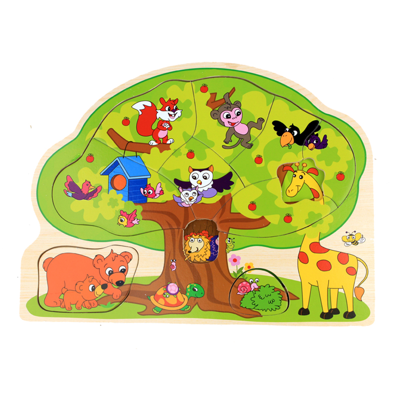 doli出口2-3-4木质益智拼图玩具