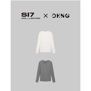 T恤白 灰FX019 早春格调质感极简全棉轻薄毛边立裁显瘦长袖 DENG