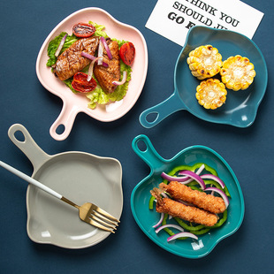 创意烤盘陶瓷家用菜盘北欧早餐盘子网红个性把手芝士焗饭西餐餐具