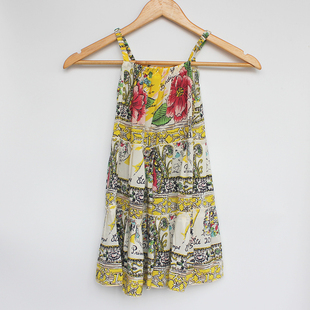 特价断码处理桑蚕丝全真丝儿童女童睡裙吊带睡衣家居服夏季睡居