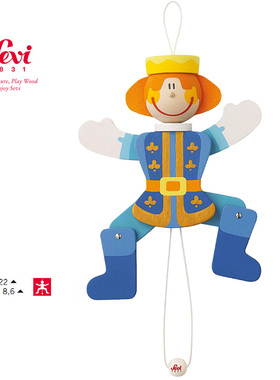 sevi J.J.王子 提线木偶人偶娃娃拉线纯手工木制玩具儿童礼物外贸