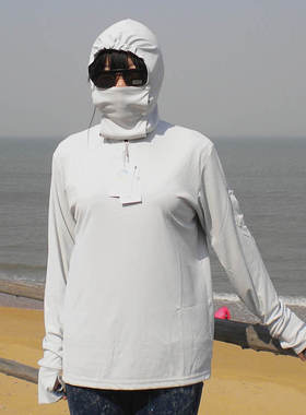 名之剑 包邮钓鱼服防晒服男长袖透气防晒衣服防紫外线带护脸