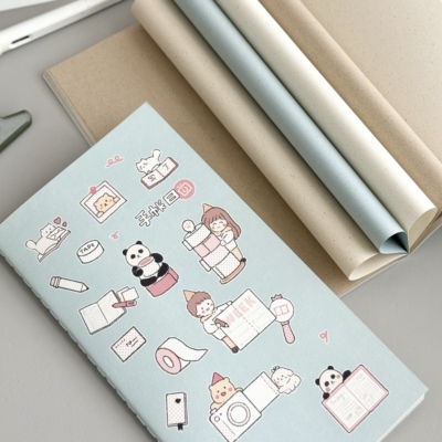 TN特种纸彩页手帐本内芯有熊原创