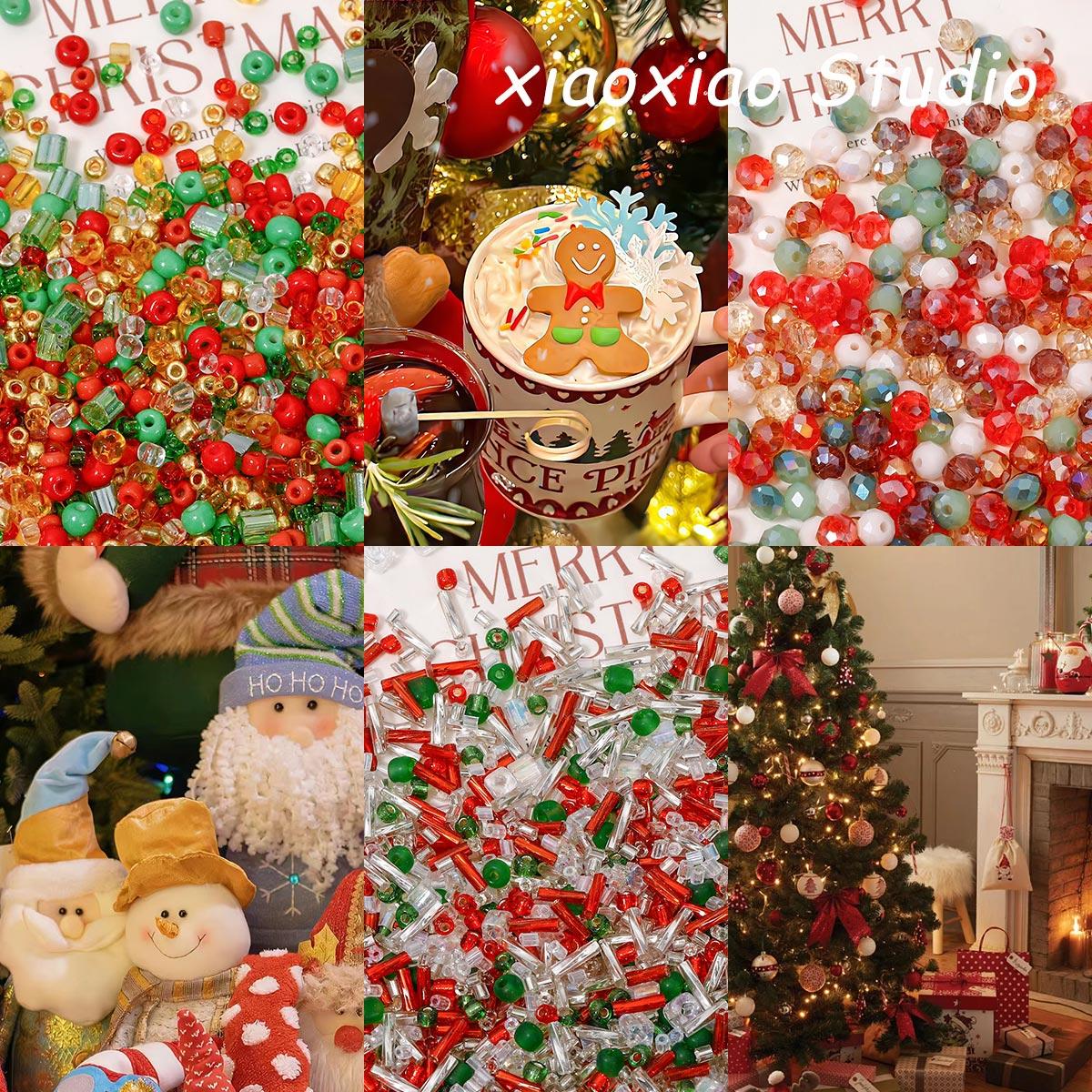 24格圣诞系列玻璃珠子手串项链