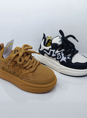 2024秋季新款品牌兽霸魔术贴儿童男女孩学生防滑运动板鞋70968