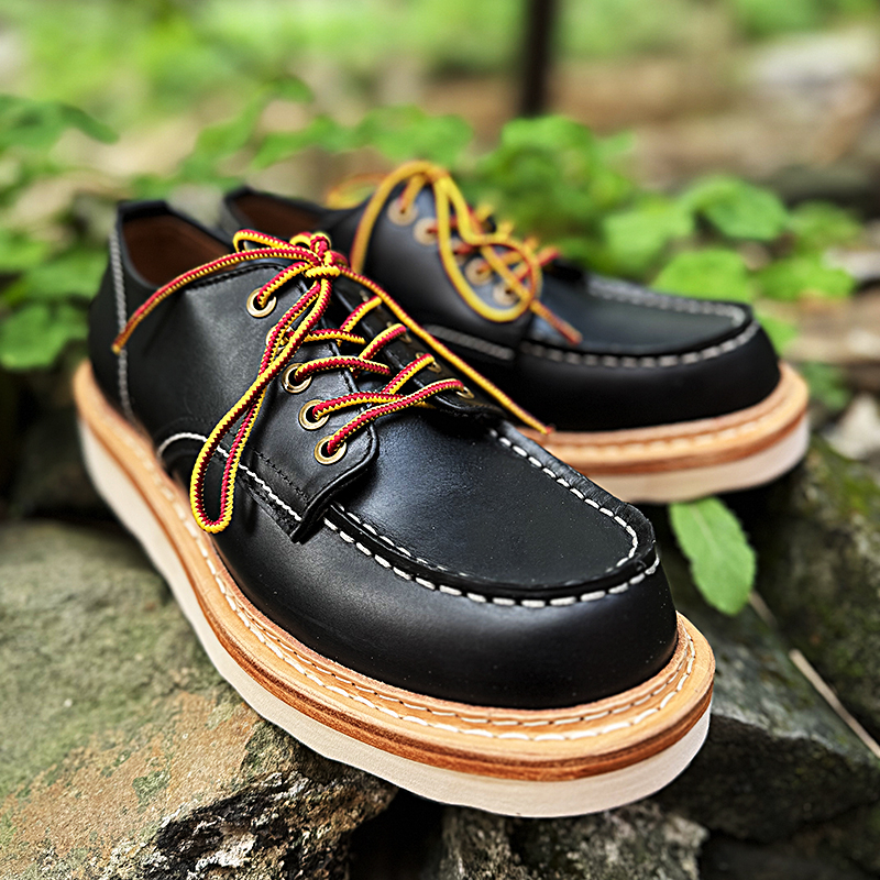 大码加厚牛皮低帮工装鞋美式复古