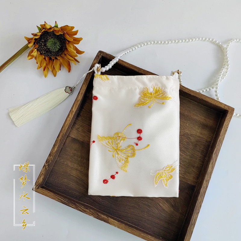 宋汉代古风刺绣绸缎汉服包珍珠包 中国风珍珠链小方包手机袋森系X,箱包皮具/热销女包/男包,单肩包,淘宝优惠券,粉丝福利购,淘宝优惠卷