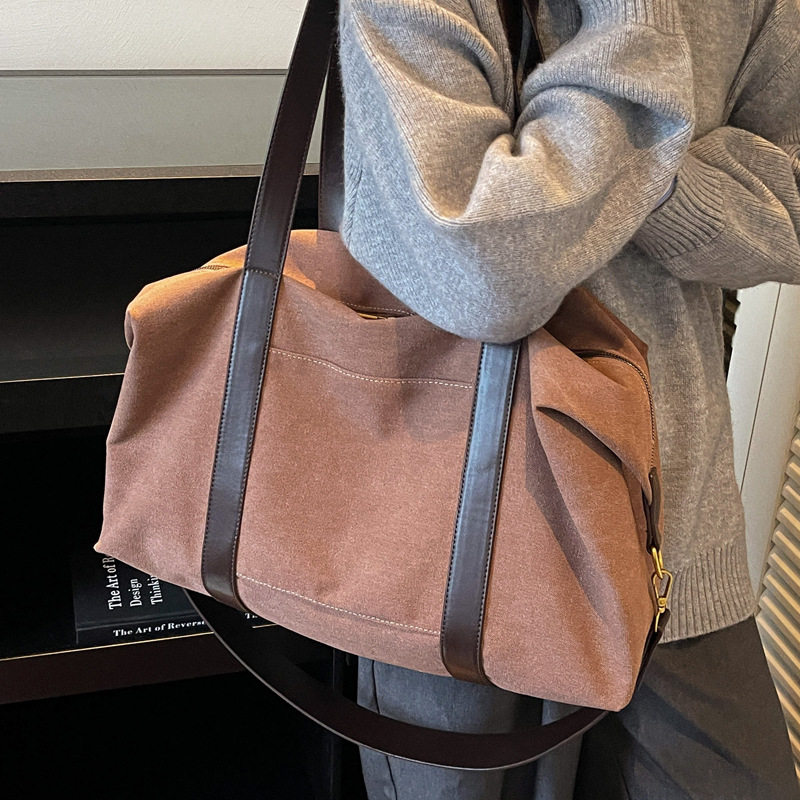 文艺休闲大容量手提包包女 新帆布托特包2025秋冬小众时尚斜挎包N