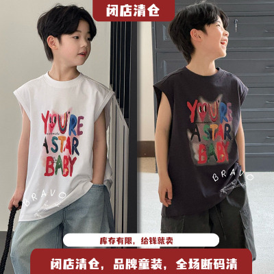 布芮欧儿童洋气无袖T恤