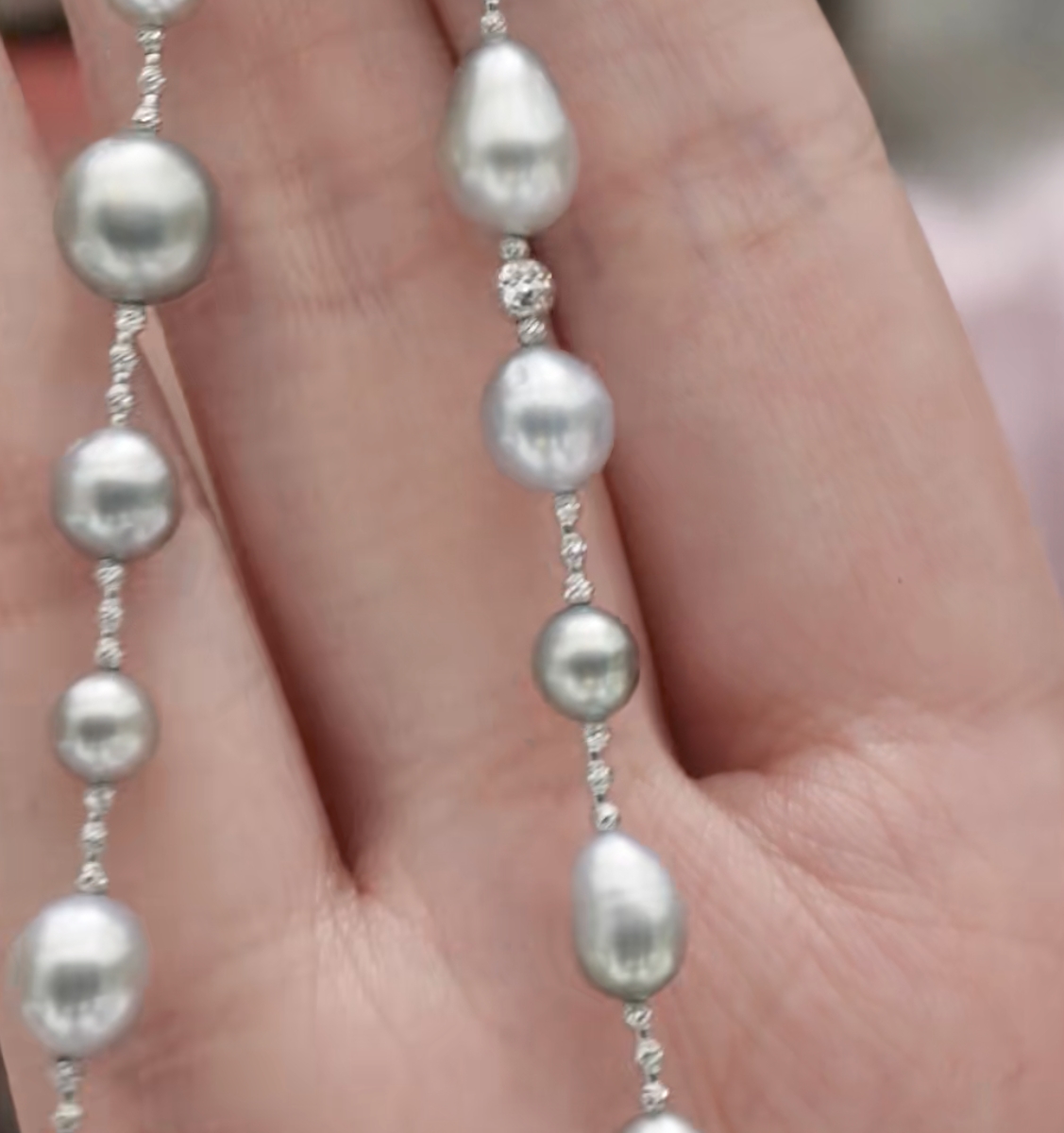 海水大溪地keshi项链IIDSL939