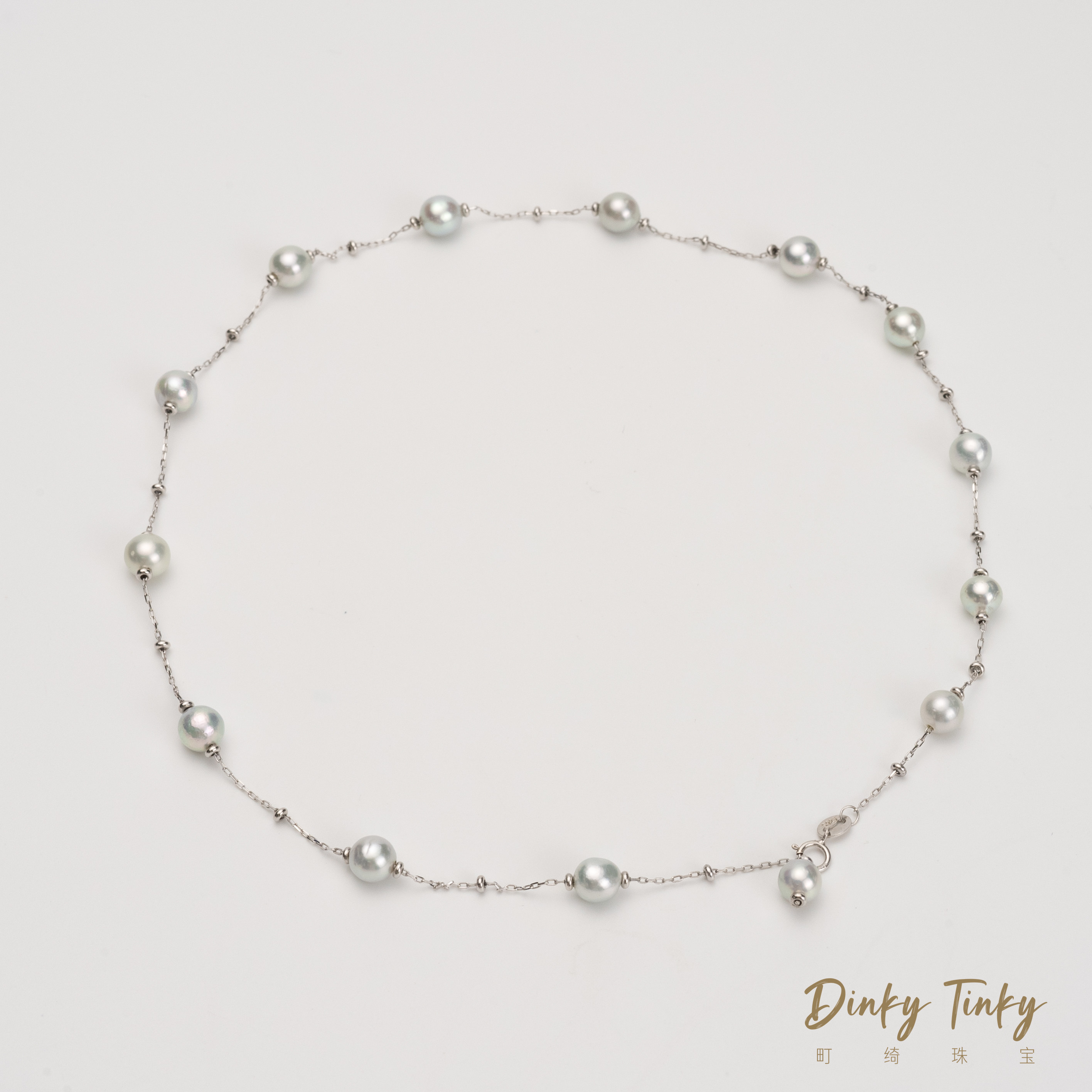 【TINKY】S925海水Akoya真多麻满天星项链 DSL330,珠宝/钻石/翡翠,颈饰,淘宝优惠券,粉丝福利购,淘宝优惠卷