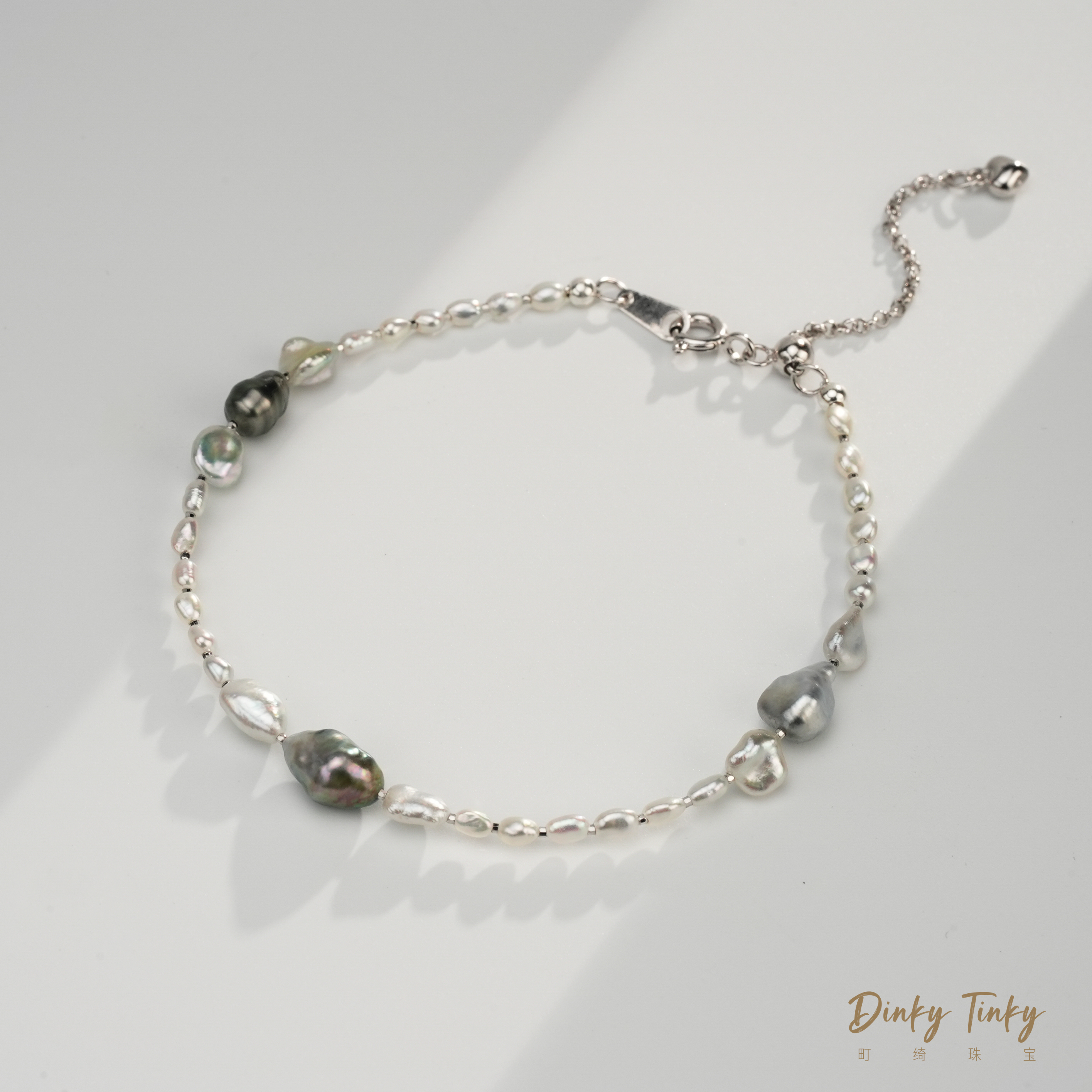 【TINKY】S925银海水keshi手链 DSS329