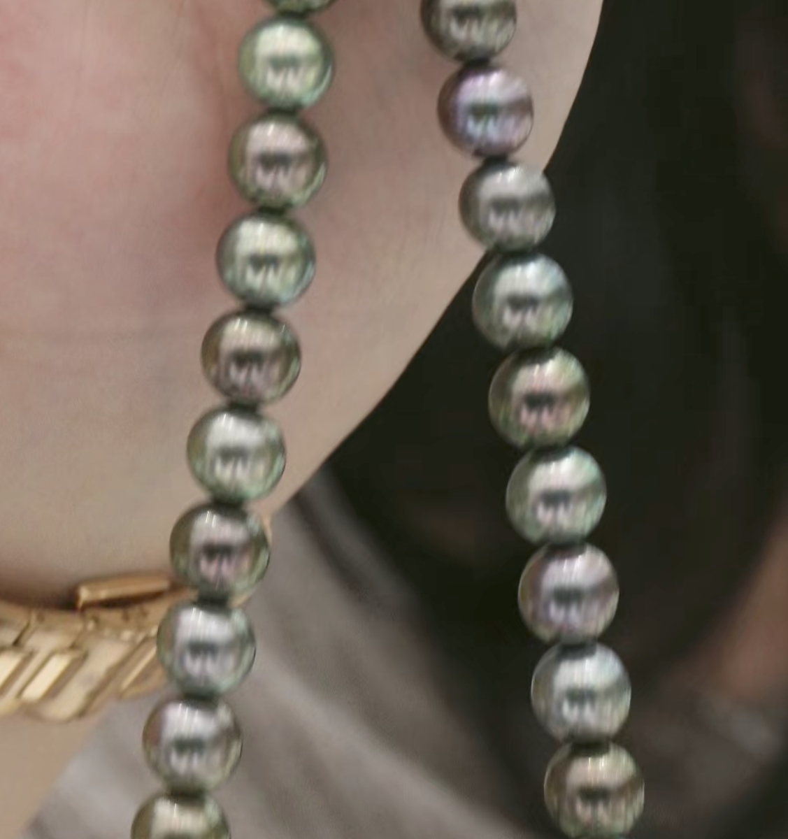 海水大溪地黑碟皇后带大证满珠项链@@DSC282