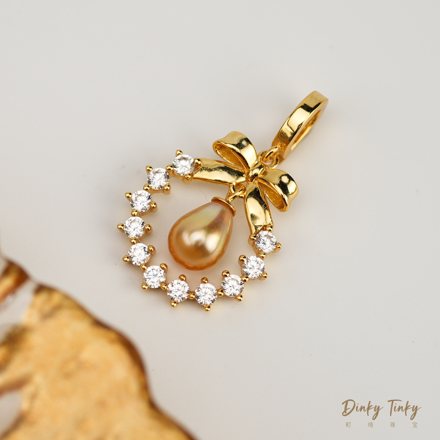 【TINKY】S925银金珠keshi吊坠 DSD766