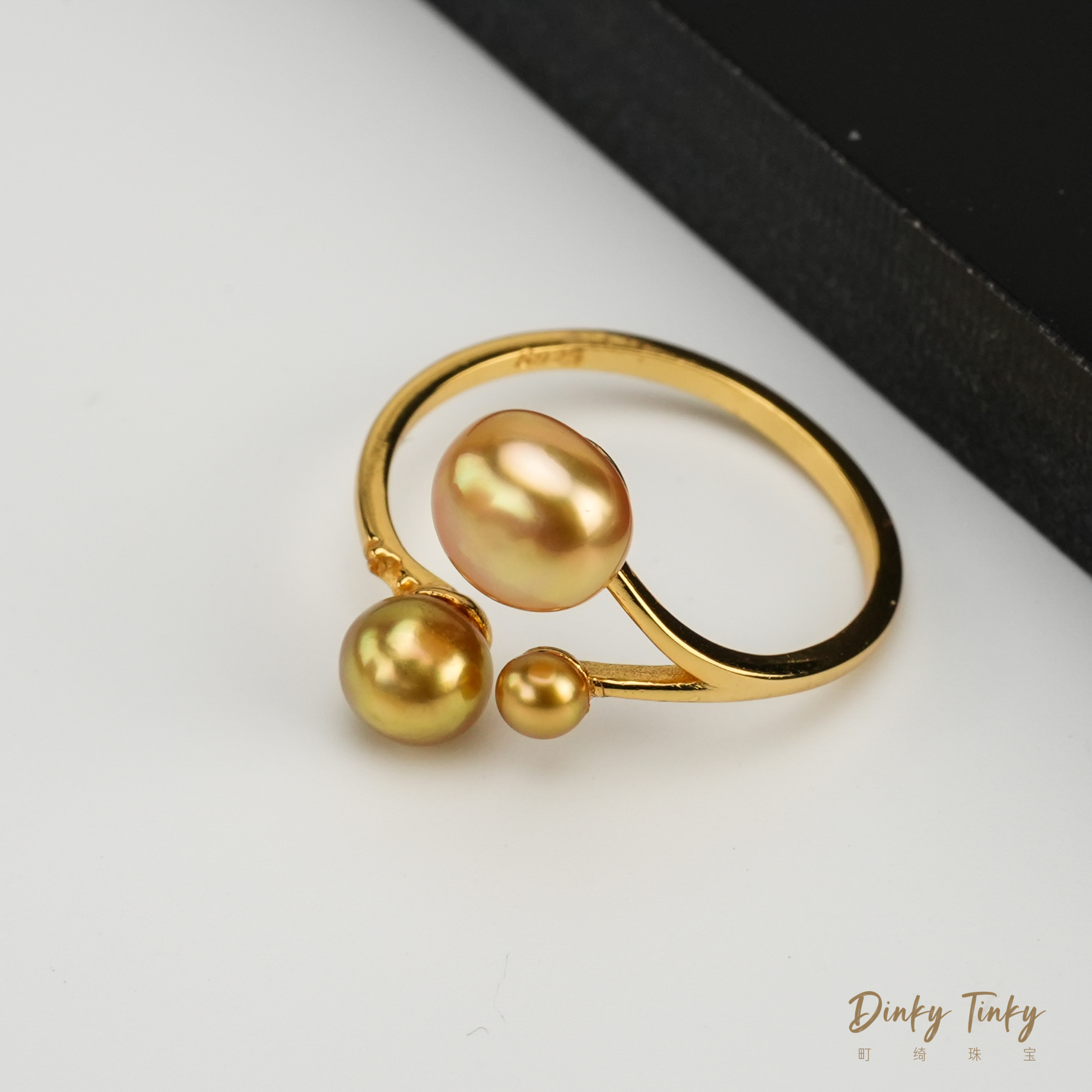 【TINKY】S925银金珠keshi戒指 DSJ237