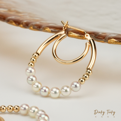 【TINKY】S925银海水Akoya3-4耳环 DSE650