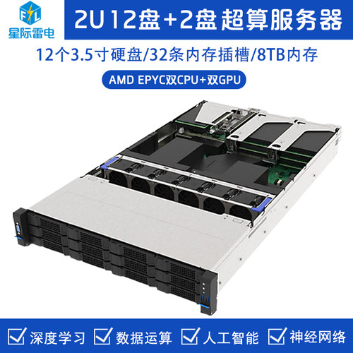 2U双路服务器准系统32条内存插槽