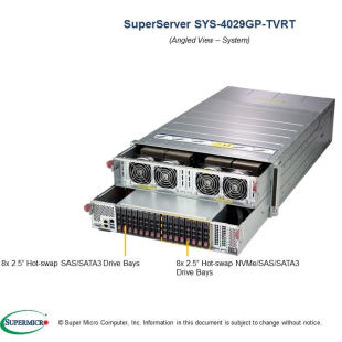 超微4029GP-TVRT支持8张V100 SXM2 32G NVLINK深度学习GPU服务器