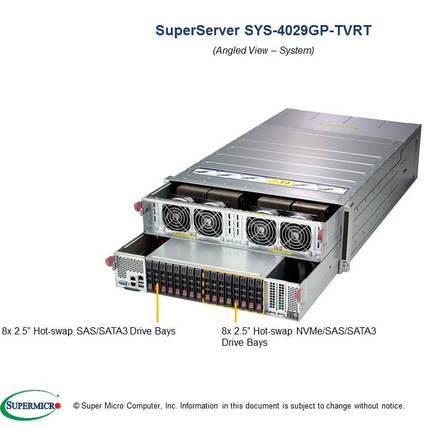 超微4029GP-TVRT支持8张V100 SXM2 32G NVLINK深度学习GPU服务器