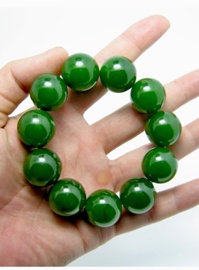 天然和田玉手链羊脂玉佛珠念珠