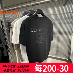 部分现货GXG男装夏季印花休闲圆领短袖T恤 G24X442086/G2442068