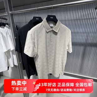 商场同款 polo衫 GXG男装 满身老花提花经典 G25A242025 2025夏季 新品