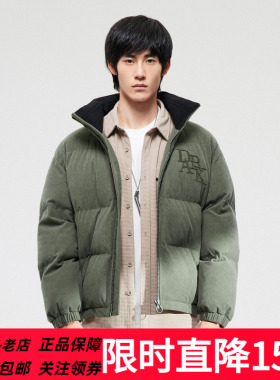现货GXG男装冬季续能棉绿色简约立领夹克棉服外套青年10D1211218H