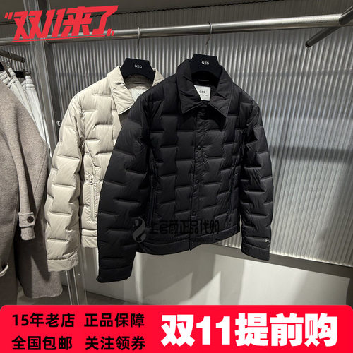 GXG男装冬季新品鹅绒翻领轻薄合体时尚外套衬衫式羽绒 G26AY24025