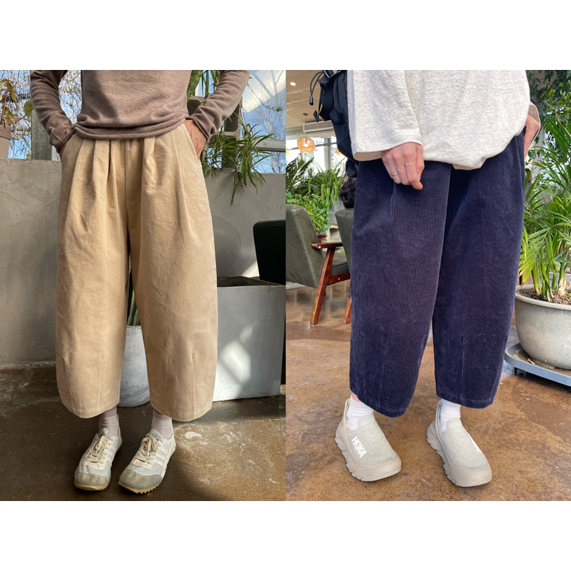 显瘦立体剪裁松紧腰休闲裤哈伦裤