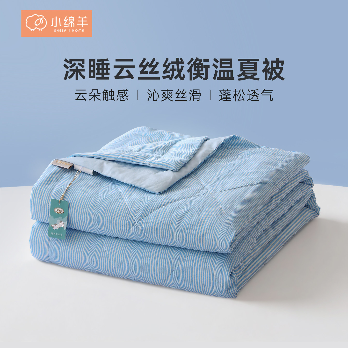 小绵羊【线下同款】云丝绒衡温夏被被子恒温夏季空调被春秋被家用