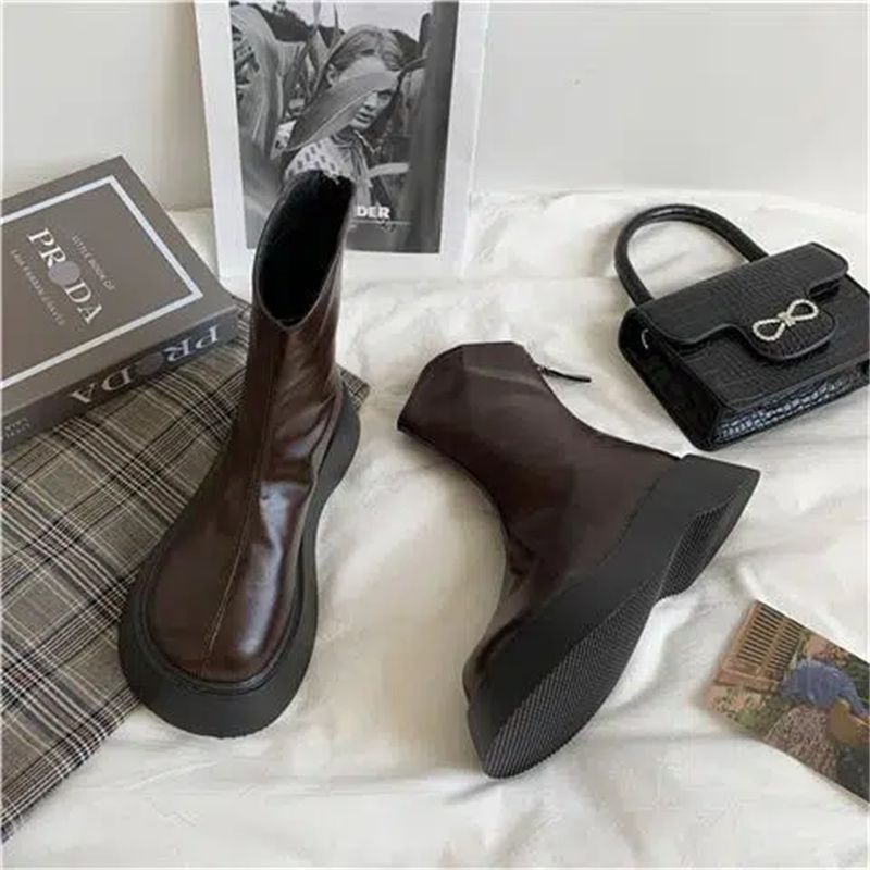 显瘦切尔西瘦瘦靴短靴女靴子