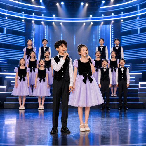 六一儿童合唱服装演出服男女童礼服中小学生表演朗诵纱裙舞蹈服装