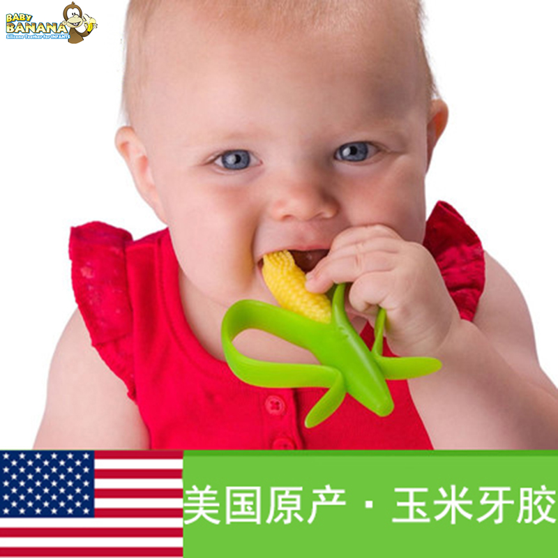 ½ø¿ÚÃÀ¹úbaby bananaÏã½¶±¦±¦Ó¤¶ùÑÀ½ºÓñÃ×Ä¥ÑÀ°ôÒ§½º²»º¬BPAÍæ¾ß