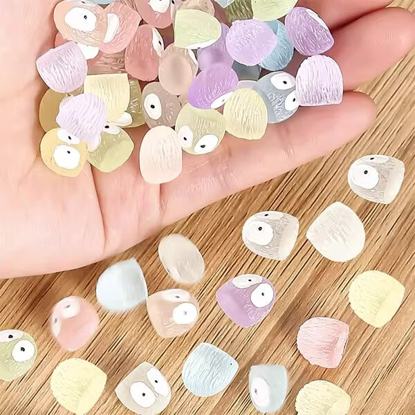 灰尘精灵彩色煤球萤火虫发光夜光迷你小摆件 微景观DIY装饰