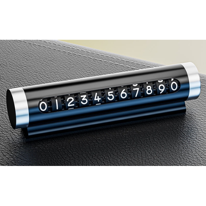 汽车临时停车号码牌金属滚轮式高档挪车移车电话牌汽车通用内饰品