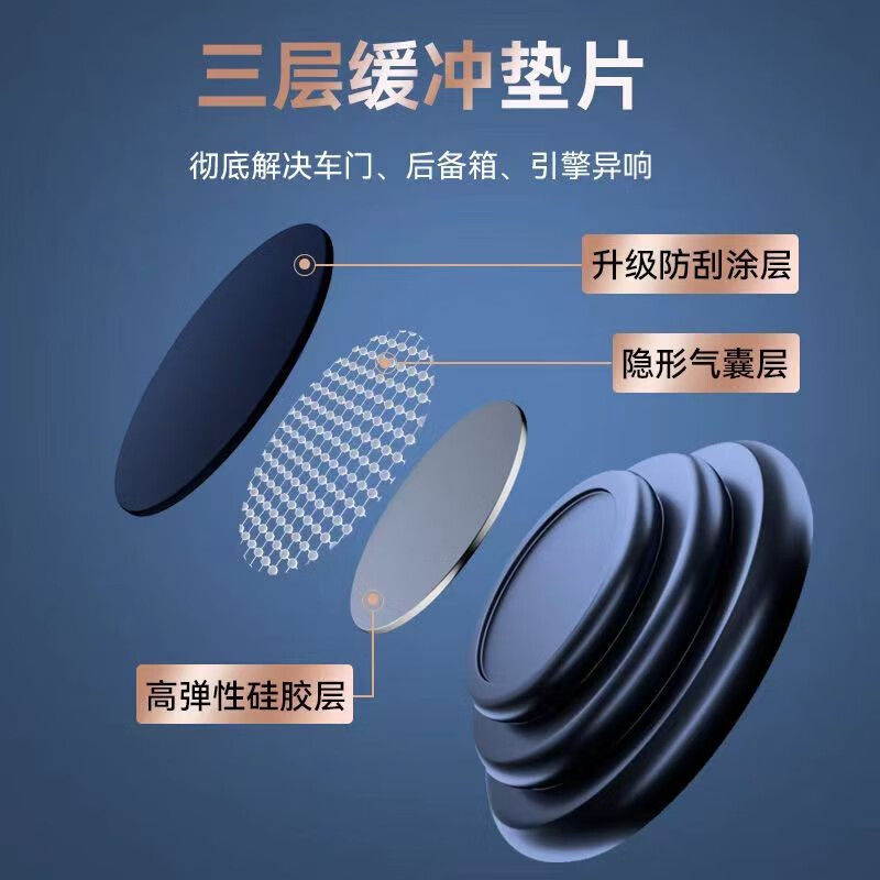 汽车减震缓冲垫片保护静音止震橡胶防撞贴神器汽车专用车门缓冲垫