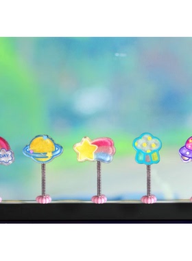 汽车摆件新款高档中控台弹簧车内摇头玫瑰花小摆件