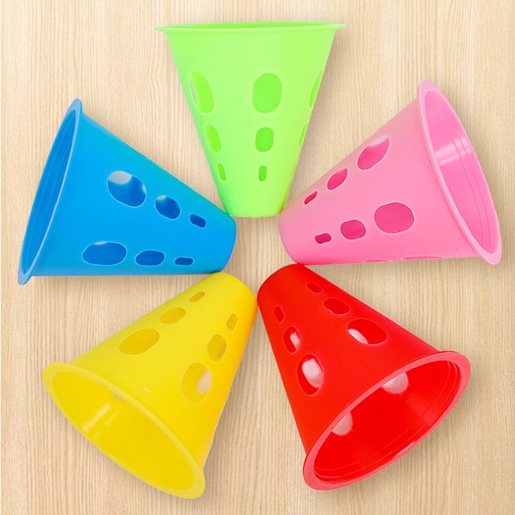 轮滑桩杯训练器材溜冰障碍物道具防风路障角标绕桩小锥桶圆练习桩