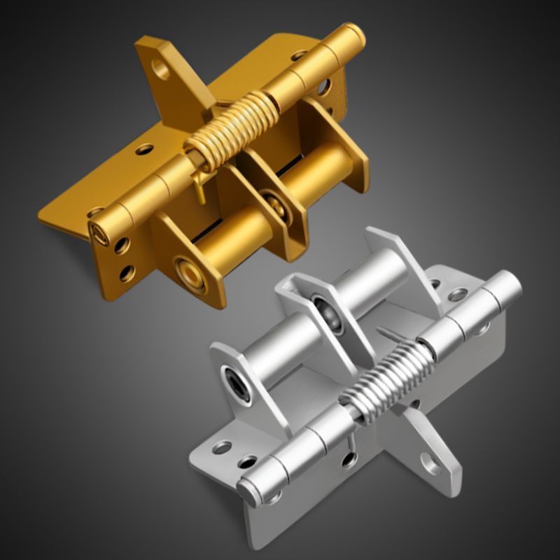 不锈钢新款自动关门弹簧合页家用自由门自动回弹弹力直角弹簧合页