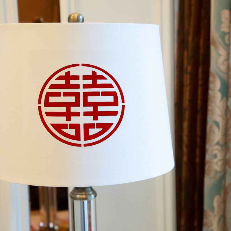 喜字贴纸玻璃窗贴装饰结婚窗花台灯金属喜字贴个性创意婚礼