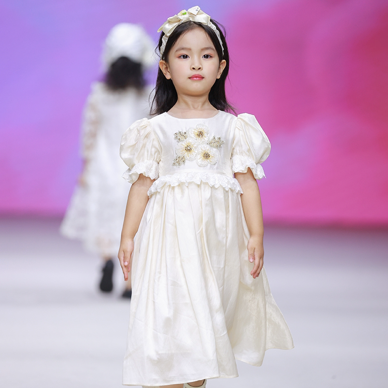 Hanakimi麒美英国新款大童儿童礼服裙生日派对公主裙女童英式纱裙
