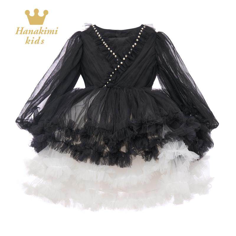 Hanakimi英国品牌高端儿童礼服公主蓬蓬纱裙主持人钢琴演奏演出服