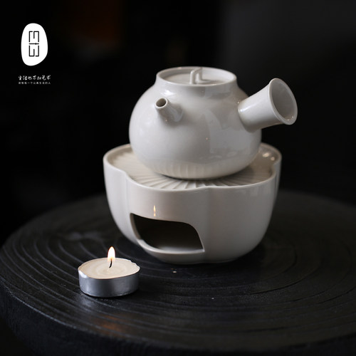 器选草木灰陶瓷烛火温茶炉侧把壶煮茶壶中式茶壶家用功夫茶具
