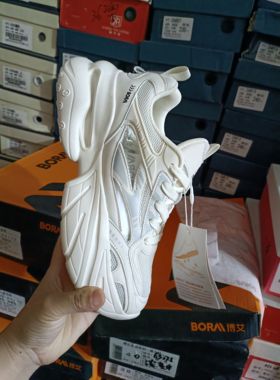 新款时尚透网女鞋圆头厚底休闲鞋女鞋63175淡黄米色