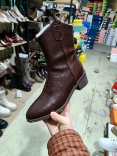 冰芙尼二棉女鞋冬季棉鞋舒适百搭鞋时装鞋棉鞋23035咖色