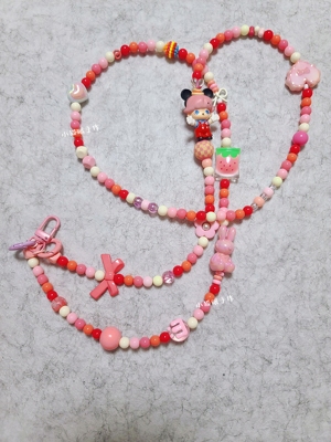 原创DIY泡泡玛特Dimoo手机斜挎链迪士尼手机链米奇梦里梦外挂绳