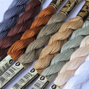 法国DMC 5号蕾丝线 珍珠棉 25米刺绣线 流苏线 大地色系(2) 18色