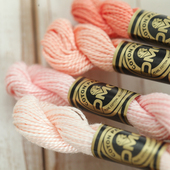 25米 5号蕾丝线 法国DMC 23色 珍珠棉 流苏线 一 刺绣 粉色系