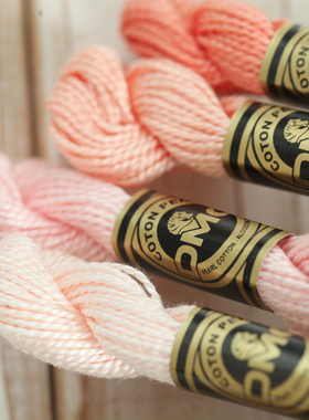 法国DMC 5号蕾丝线 珍珠棉 25米 刺绣/流苏线 23色 粉色系（一）