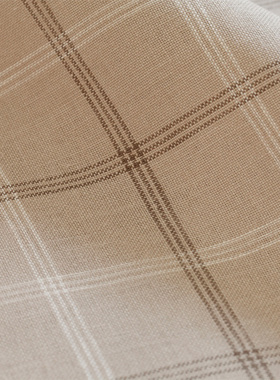 德国zweigart 订制复古格子布 7669-3909 32ct亚麻 十字绣布1/8米